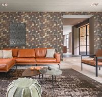 Обои Milassa Geometrica GM1 009/1 Флизелин (1*10,05) Коричневый, Геометрия — фото 2, Обои для стен