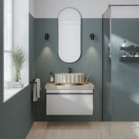 Тумба под раковину Kerama Marazzi Modula 80 MO.80.1+1\AR подвесная Белая глянцевая Дерево — фото 9, Тумбы под раковину