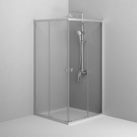 Душевой уголок AM.PM Sunny 100х100 W87G-403-100100-MT профиль Хром матовый стекло прозрачное — фото 6, Квадратные душевые уголки