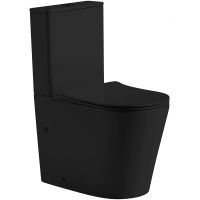Унитаз компакт Abber Bequem AC1112TMB Черный матовый с бачком и сиденьем Микролифт — фото 1, Напольные унитазы