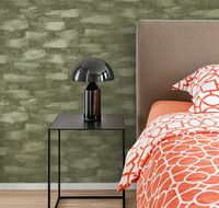 Обои Milassa Geometrica GM7 012/1 Флизелин (1*10,05) Оранжевый/Бежевый, Рогожка/Штукатурка — фото 2, Обои для стен