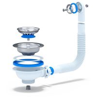 Товар: Сифон для кухонной мойки GranFest Ани Грот А1042SP Нержавеющая сталь - фото 2 Сифон для кухонной мойки GranFest Ани Грот А1042SP Нержавеющая сталь — фото 2, Сифоны для кухонной мойки