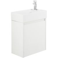 Тумба под раковину BelBagno Kraft Mini 50 L подвесная Bianco Opaco арт-KRAFT MINI-500/260-1A-SO-BO-L — фото 2, Тумбы под раковину