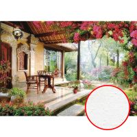 Фреска Ortograf Городской пейзаж 6518 Фактура бархат FX Флизелин (5,4*2,7) Коричневый/Зеленый/Розовый, Город/Пейзаж — фото 3, Фрески