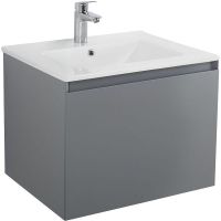 Тумба под раковину Art&Max Latina 60 AM-Latina-600-1C-SO-GM подвесная Серая матовая — фото 1, Мебель для ванной