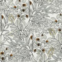 Обои AS Creation Geo Nordic 37534-3 Винил на флизелине (0,53*10,05) Серый, Цветы/Листья — фото 1, Обои для стен