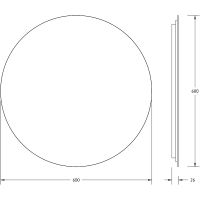 Зеркало Defesto Opti 60x60 DF 2853 с подсветкой 15W-3000К/Без выключателя/Теплый белый свет — фото 3, Зеркала в ванную комнату