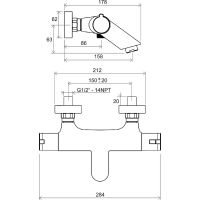 Товар: Смеситель для ванны Ravak Termo TE 022.00/150 X070047 с термостатом Хром - фото 3 Смеситель для ванны Ravak Termo TE 022.00/150 X070047 с термостатом Хром — фото 3, Смесители