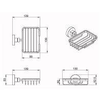 Мыльница Azario Nessy AZ-73109A Хром — фото 2, Мыльницы