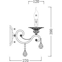 Настенный светильник Maytoni Elegant Grace ARM247-01-G Белый Золото — фото 3, Бра