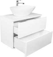 Товар: Тумба с раковиной Orange Otto 75 Ot-75TuGLASS+G56 подвесная Белая - фото 8 Тумба с раковиной Orange Otto 75 Ot-75TuGLASS+G56 подвесная Белая — фото 8, Тумбы с раковиной