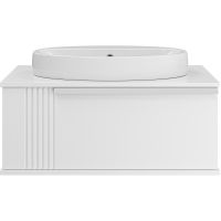 Тумба с раковиной Brevita Savoy 80 УТ000014904 подвесная Белая матовая — фото 2, Мебель для ванной