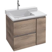 Тумба под раковину Jacob Delafon Soprano 76 EB1333-E10 подвесная Квебекский дуб — фото 1, Тумбы под раковину