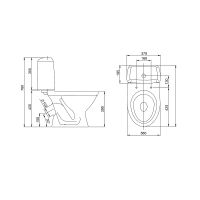 Унитаз компакт Santeri Соната 1.P201.2.S00.00B.F с бачком и сиденьем — фото 9, Напольные унитазы