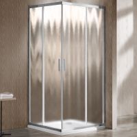 Душевой уголок Vincea Garda VSS-1G900CH 90x90 профиль Хром стекло шиншилла — фото 1, Квадратные душевые уголки