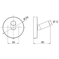 Крючок Emco Round 4375 001 00 Хром — фото 2, Крючки для полотенец