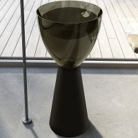 Раковина Abber Kristall 45 AT2703Black-Vesuvian Черная Оливковая — фото 2, Раковины напольные