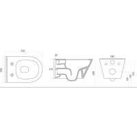 Унитаз Aquanet Lake WB 316462 подвесной Черный матовый без сиденья — фото 12, Подвесные унитазы
