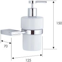 Дозатор для жидкого мыла Remer Flat Хром арт-FT13CR — фото 2, Дозаторы