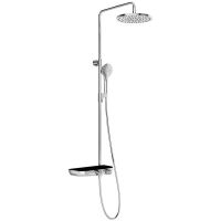 Душевая система Ravak Termo 300 TE 094.02/150 X070162 с термостатом Хром Черная — фото 1, Душевые стойки