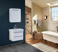 Зеркальный шкаф Onika Неаполь 60.01 R 206064 с подсветкой Белый — фото 2, Зеркальные шкафы в ванную