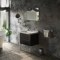 Тумба под раковину Kerasan Waldorf 74 925631 подвесная Nero matt — фото 4, Мебель для ванной