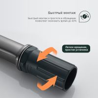 Товар: Смеситель для раковины Splenka S30.10.09 Графит матовый - фото 7 Смеситель для раковины Splenka S30.10.09 Графит матовый — фото 7, Смесители