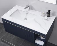 Товар: Тумба с раковиной Orans BC-1137 100 11371000 подвесная Matt deep ocean - фото 3 Тумба с раковиной Orans BC-1137 100 11371000 подвесная Matt deep ocean — фото 3, Мебель для ванной