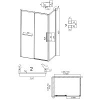 Душевой уголок Grossman Style 100х70 120.K33.05.1070.10.00 профиль Хром стекло прозрачное — фото 11, Прямоугольные душевые уголки