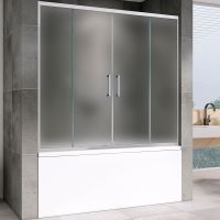 Товар: Шторка на ванну Abber Schwarzer Diamant 160х140 AG57160M профиль Хром стекло матовое - фото 1 Шторка на ванну Abber Schwarzer Diamant 160х140 AG57160M профиль Хром стекло матовое — фото 1, Шторки для ванной раздвижные