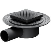 Душевой трап AM.PM MasterFlow 10 W01BD-P11-010-01BM с Черной матовой решеткой Cut Gradient — фото 1, Трапы для душа