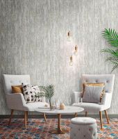 Обои Fipar Gold Винил на флизелине (1,06*10,05) Серый/Бежевый, Полоса/Штукатурка арт-R 23610 — фото 4, Обои для стен