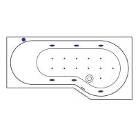 Товар: Акриловая ванна Excellent Be Spot 160x80 R WAEX.BSP16.RELAX.BR с гидромассажем - фото 7 Акриловая ванна Excellent Be Spot 160x80 R WAEX.BSP16.RELAX.BR с гидромассажем — фото 7, Ванны