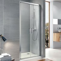 Душевая дверь Koller Pool Aqua Line 90 ND90G профиль Хром стекло рифленое — фото 1, Душевые двери в нишу