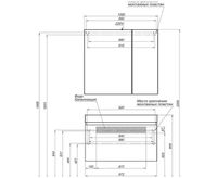 Зеркальный шкаф Aquanet Нью-Йорк 100 L 203955 Орех — фото 9, Мебель для ванной