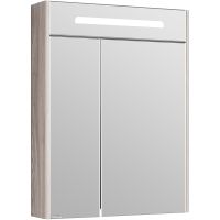 Зеркальный шкаф Aquaton Сильва 60 1A216202SIW60 с подсветкой Дуб фьорд — фото 1, Зеркальные шкафы в ванную