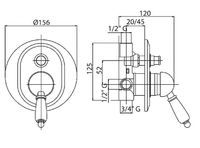 Смеситель для душа Cezares Vintage VINTAGE-VDIM-02-Sw Бронза — фото 2, Смесители