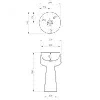 Товар: Раковина Abber Kristall 50 AT2706White-Onyx Белая Черная - фото 6 Раковина Abber Kristall 50 AT2706White-Onyx Белая Черная — фото 6, Раковины напольные