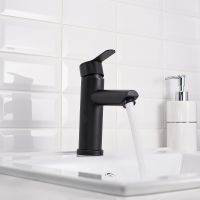 Смеситель для раковины Ростовская Мануфактура Сантехники SUS124BL-001F Черный — фото 4, Смесители