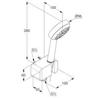Душевой гарнитур Kludi Logo 6867005-00 Хром — фото 2, Душевые гарнитуры