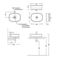 Раковина-чаша Kerama Marazzi Circo 50 CI.wb.50 Белая глянцевая — фото 5, Раковины накладные