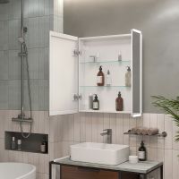 Товар: Зеркальный шкаф Reflection Cube 700х800 RF2212CB с подсветкой Белый матовый - фото 13 Зеркальный шкаф Reflection Cube 700х800 RF2212CB с подсветкой Белый матовый — фото 13, Зеркальные шкафы в ванную