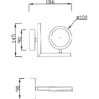 Товар: Настенный светильник Crystal Lux CLT 027W V2 BL Черный - фото 3 Настенный светильник Crystal Lux CLT 027W V2 BL Черный — фото 3, Светильники