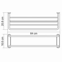 Товар: Полка для полотенец WasserKRAFT K-888 Хром - фото 3 Полка для полотенец WasserKRAFT K-888 Хром — фото 3, Полки для полотенец