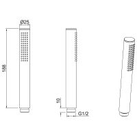 Ручной душ Allen Brau Priority 5.31020-MG Графит брашированный — фото 3, Лейки для душа