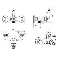 Смеситель для душа Boheme Vogue 204 Бронза — фото 2, Смесители