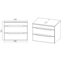 Товар: Тумба под раковину VIANT Марсель 66 VMAR66NG-T2YP подвесная Графит - фото 4 Тумба под раковину VIANT Марсель 66 VMAR66NG-T2YP подвесная Графит — фото 4, Мебель для ванной