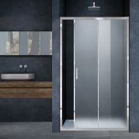 Товар: Душевая дверь Vincea Alpha 110 VDS-3AL110MT профиль Хром стекло текстурное - фото 1 Душевая дверь Vincea Alpha 110 VDS-3AL110MT профиль Хром стекло текстурное — фото 1, Раздвижные душевые двери