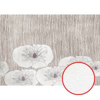 Фреска Ortograf Grafika Natura 31551 Фактура бархат FX Флизелин (3,8*2,7) Коричневый/Белый, Цветы/Абстракция — фото 1, Фрески