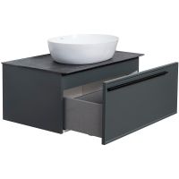 Тумба под раковину La Fenice Elba 90 FNC-01-ELB-G-90 подвесная Серая матовая — фото 4, Мебель для ванной